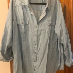 Blue/denim button up - NWT